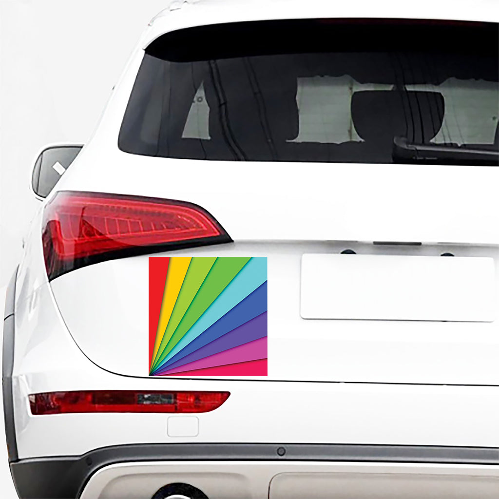 Rainbow Shades Print Car Sticker