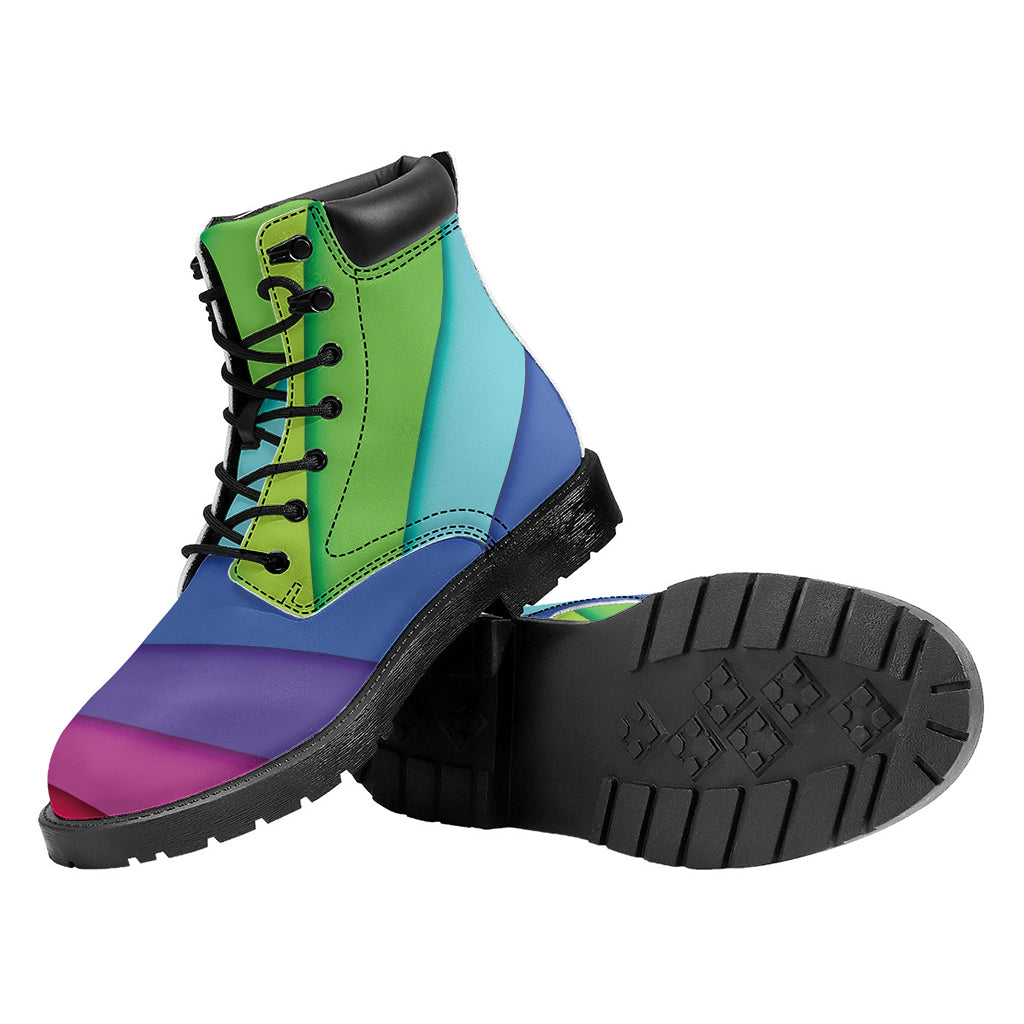 Rainbow Shades Print Work Boots