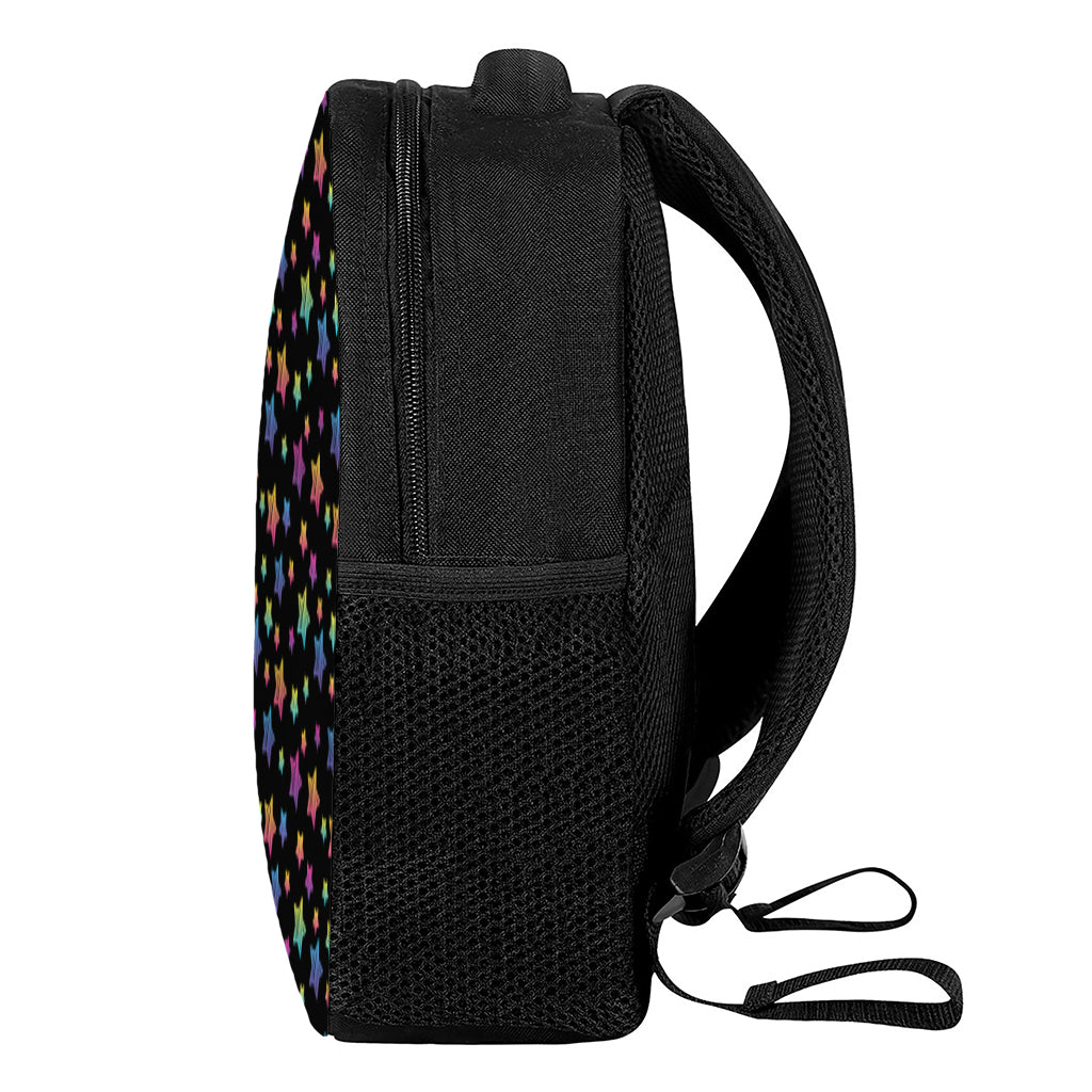 Rainbow Stars Pattern Print Casual Backpack