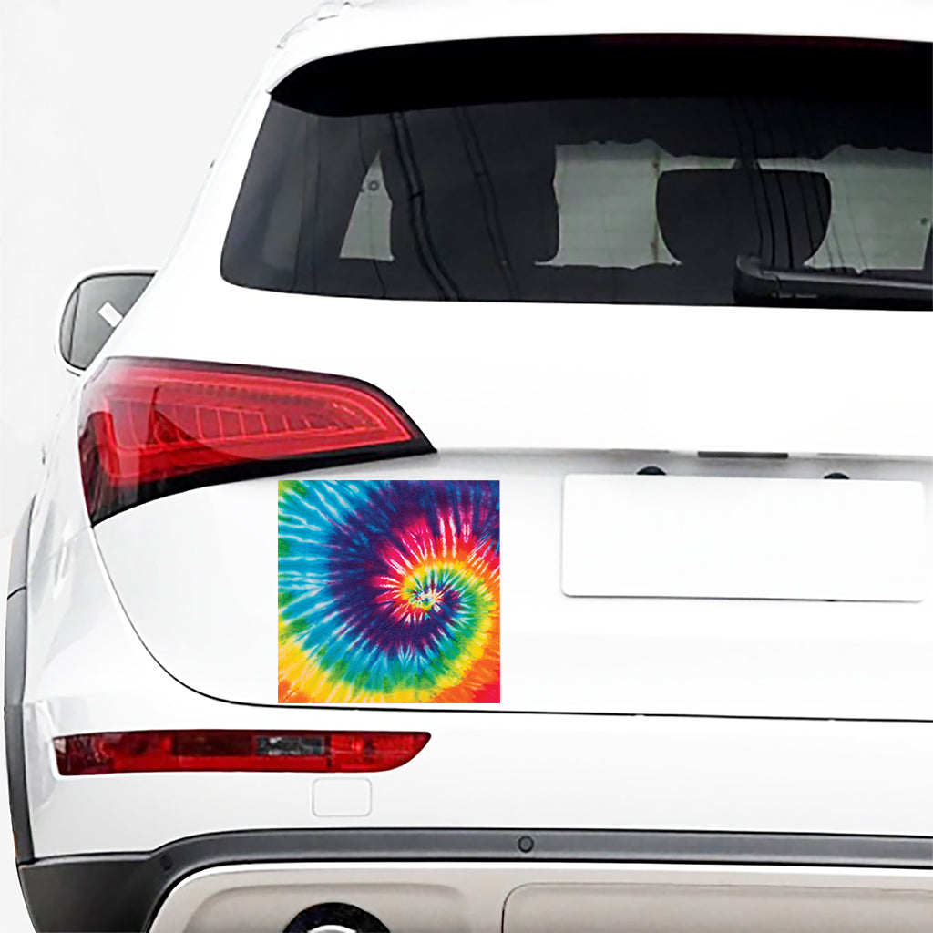Rainbow Tie Dye Print Car Sticker