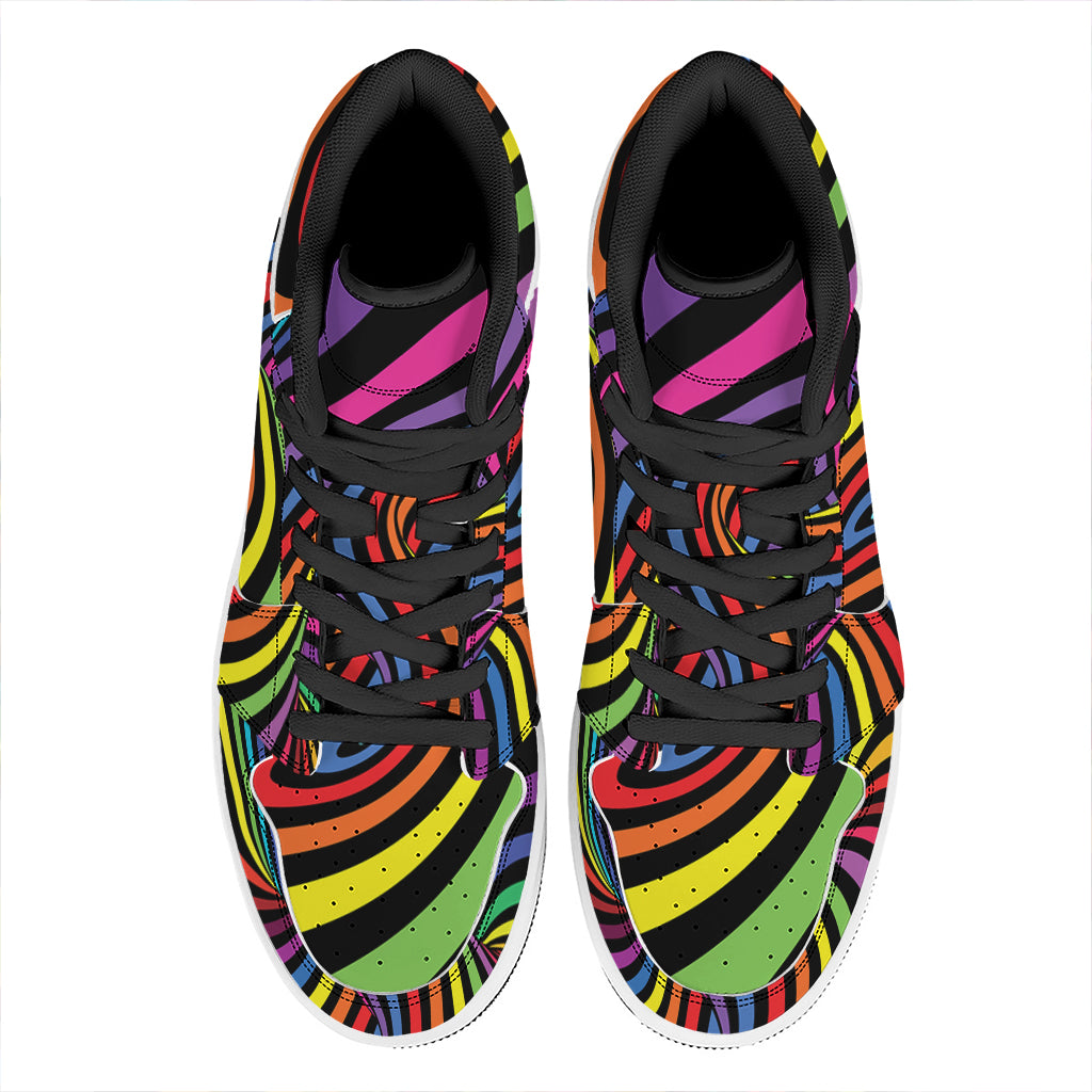 Sunflower Psychedelic Men's High Top Shoes