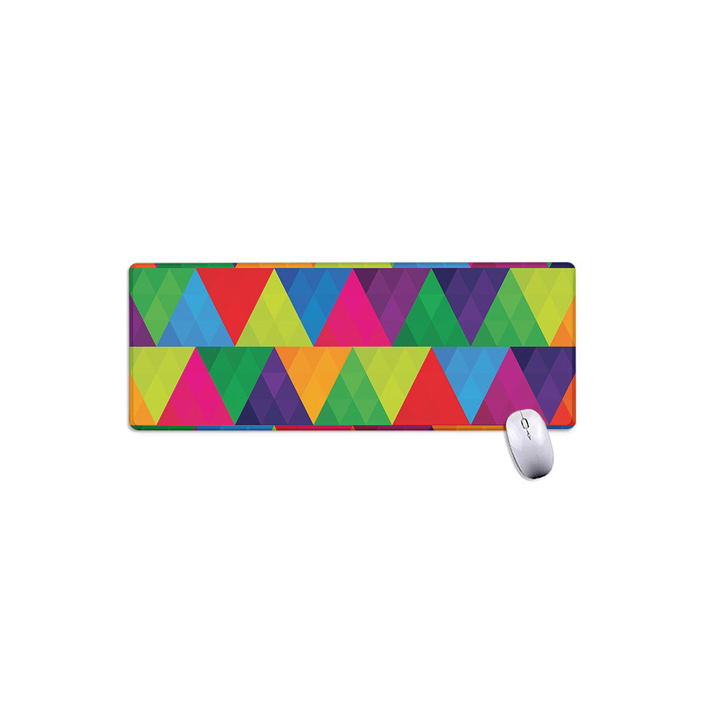 Rainbow Triangles Pattern Print Extended Mouse Pad