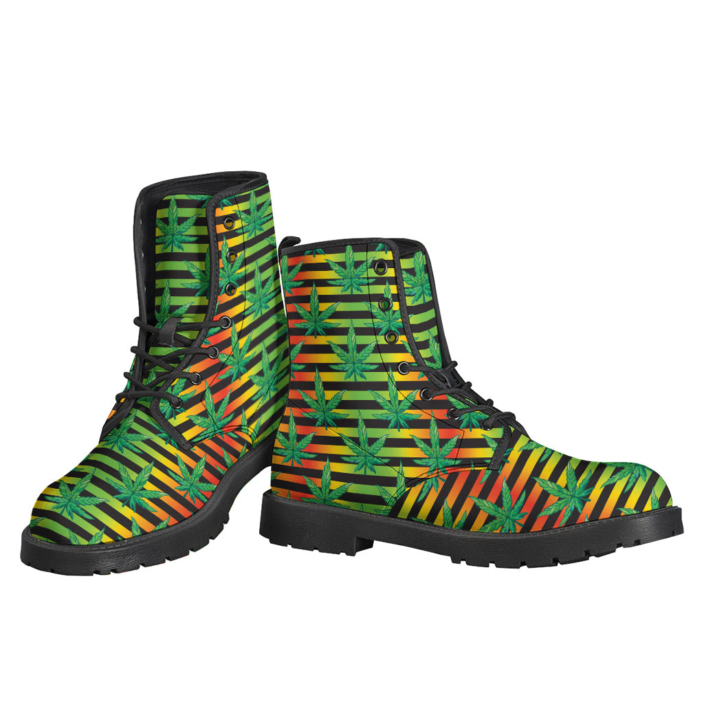 Rasta Striped Pattern Print Backpack