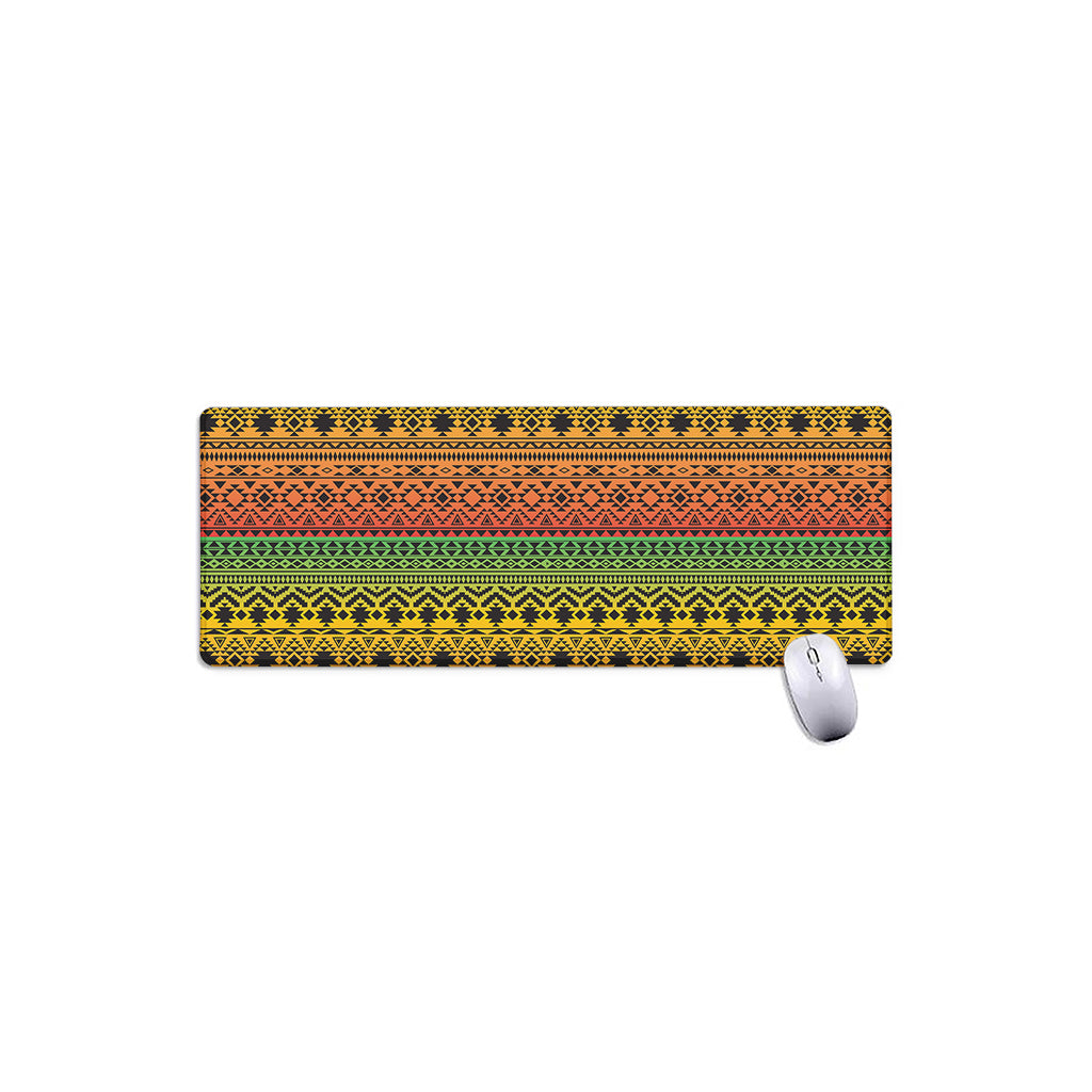 Rasta Tribal Pattern Print Extended Mouse Pad
