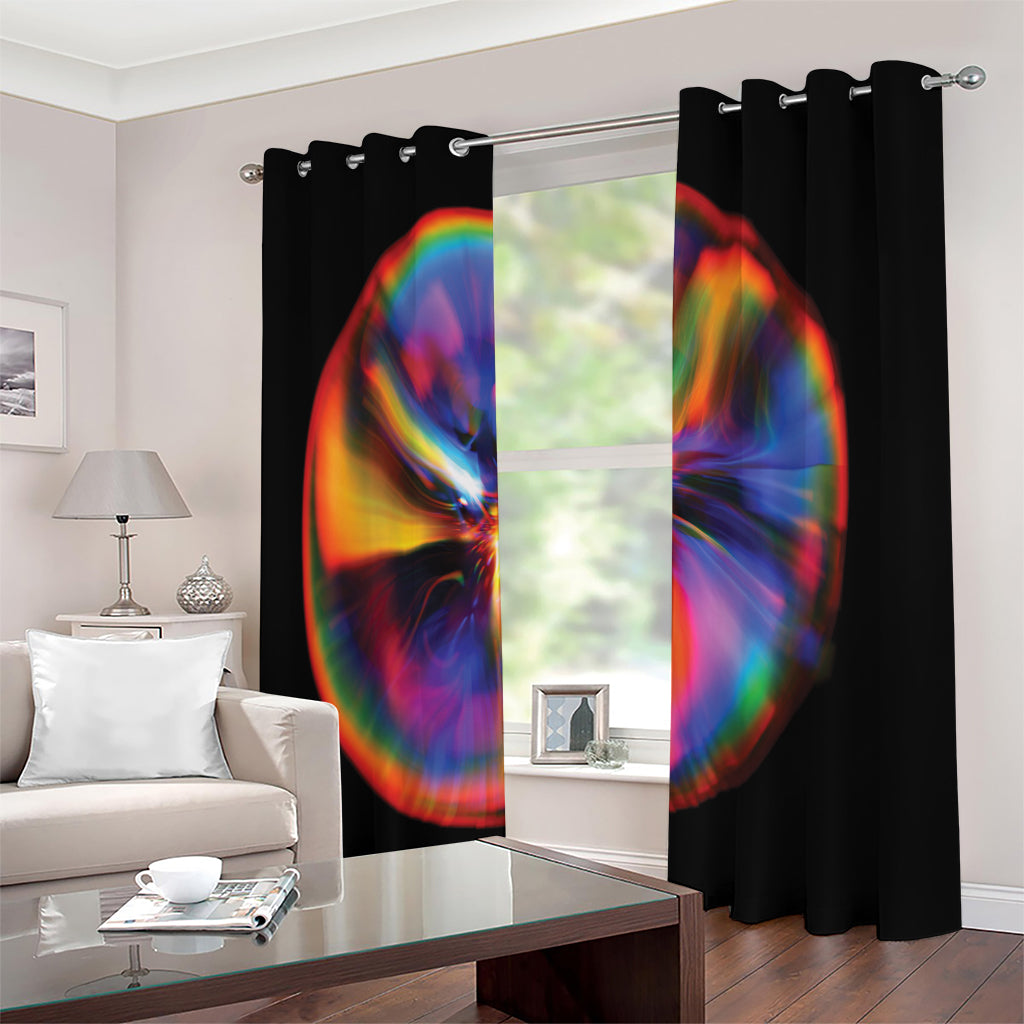 Rave Bubble Print Extra Wide Grommet Curtains