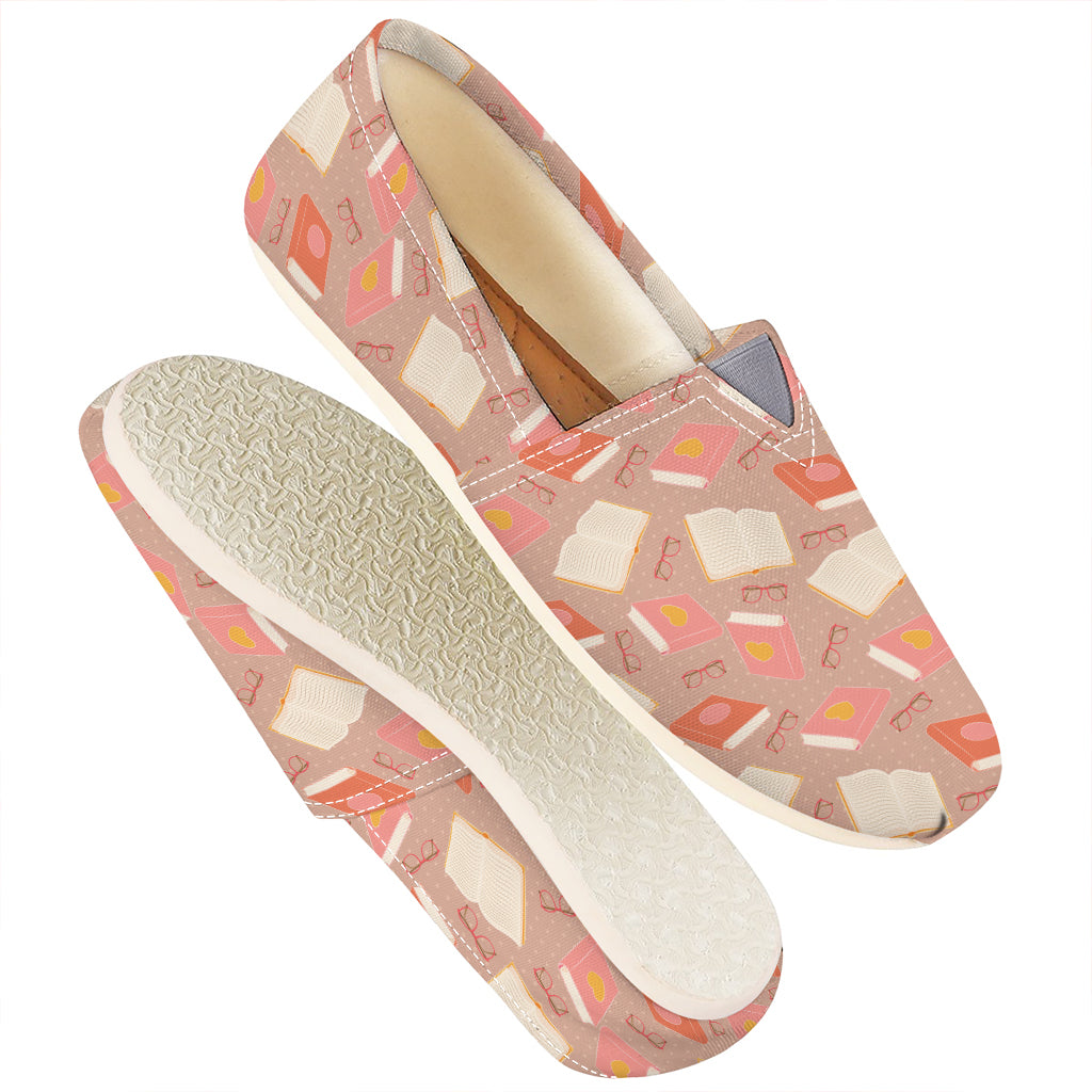 Reading Books And Glasses Pattern Print Casual Shoes