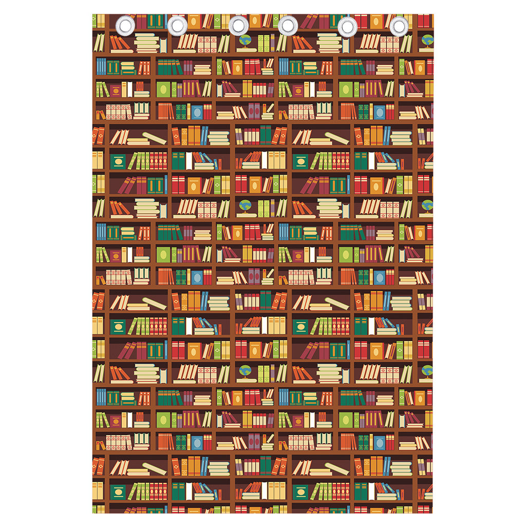 Reading Library Pattern Print Curtain
