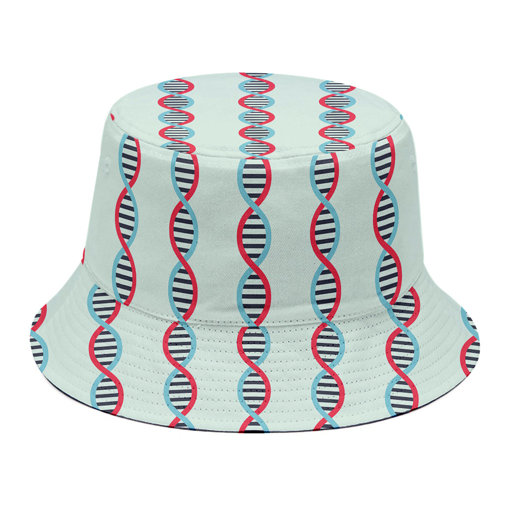 Red And Blue DNA Pattern Print Bucket Hat