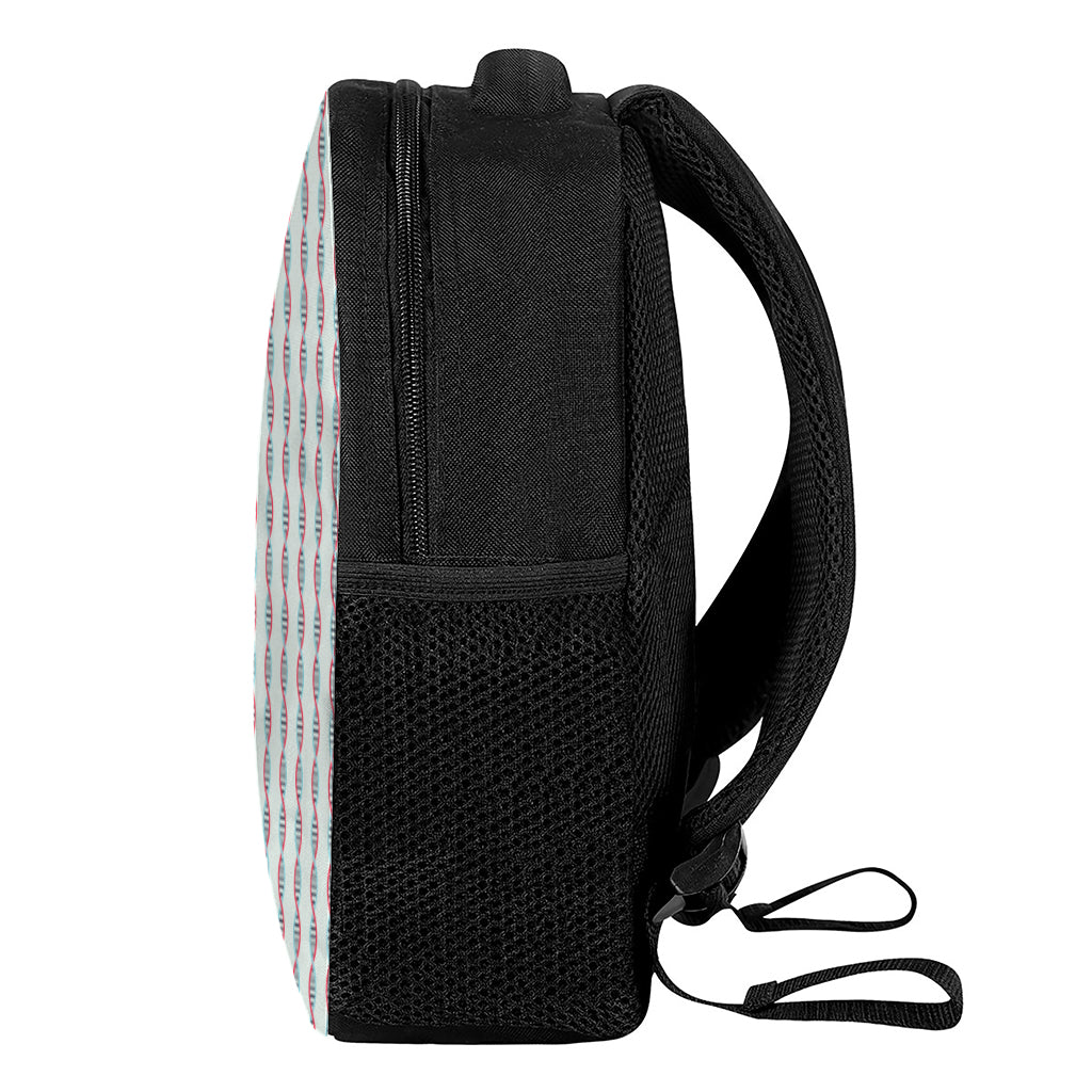 Red And Blue DNA Pattern Print Casual Backpack