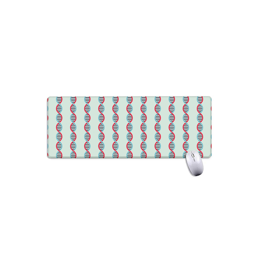 Red And Blue DNA Pattern Print Extended Mouse Pad