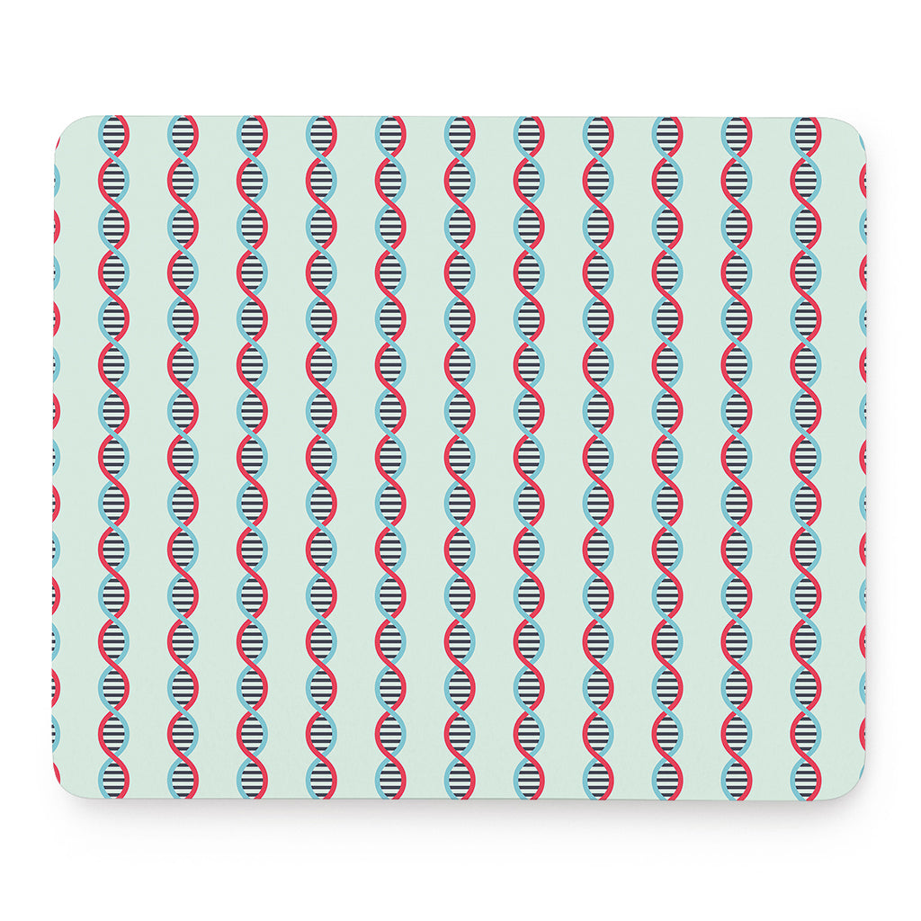 Red And Blue DNA Pattern Print Mouse Pad