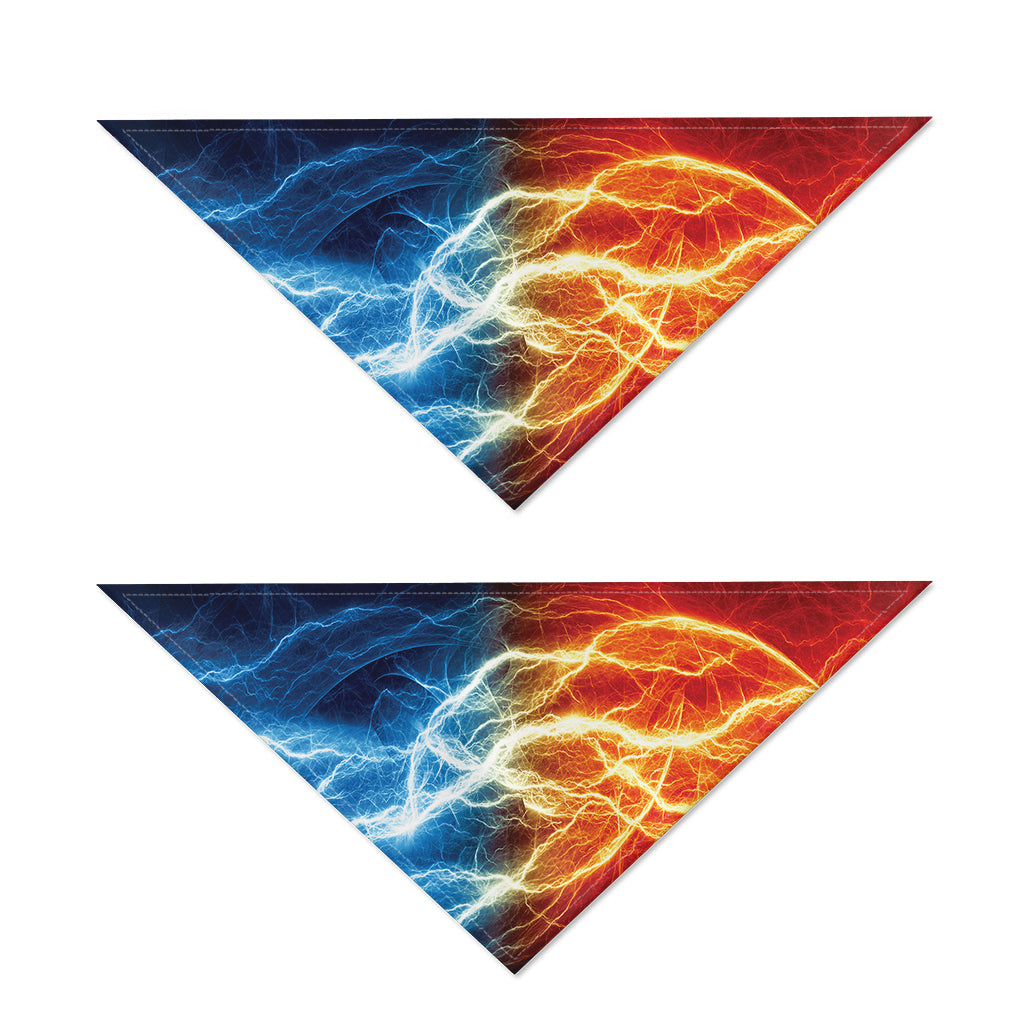 Red And Blue Lightning Print Dog Bandana