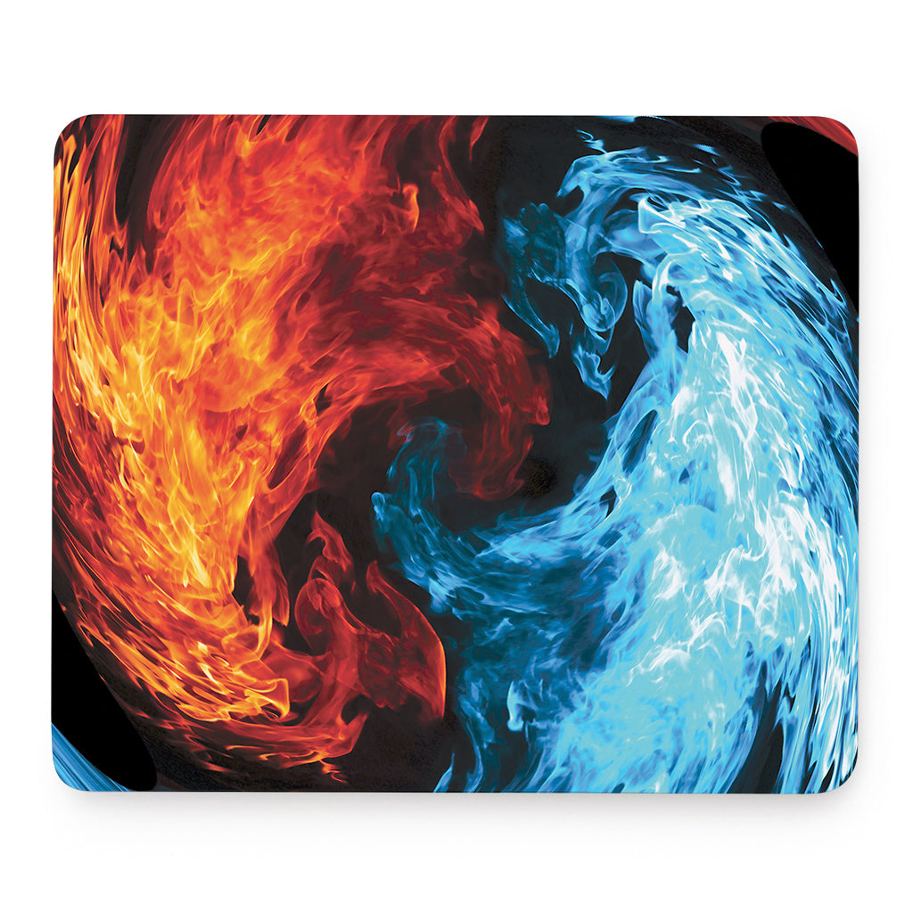 Red And Blue Twin Flame Print Mouse Pad