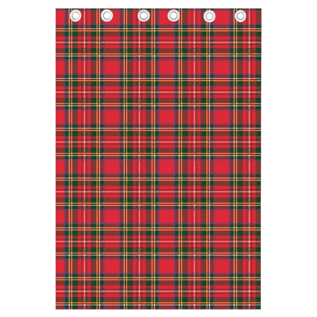 Red And Green Scottish Tartan Print Curtain
