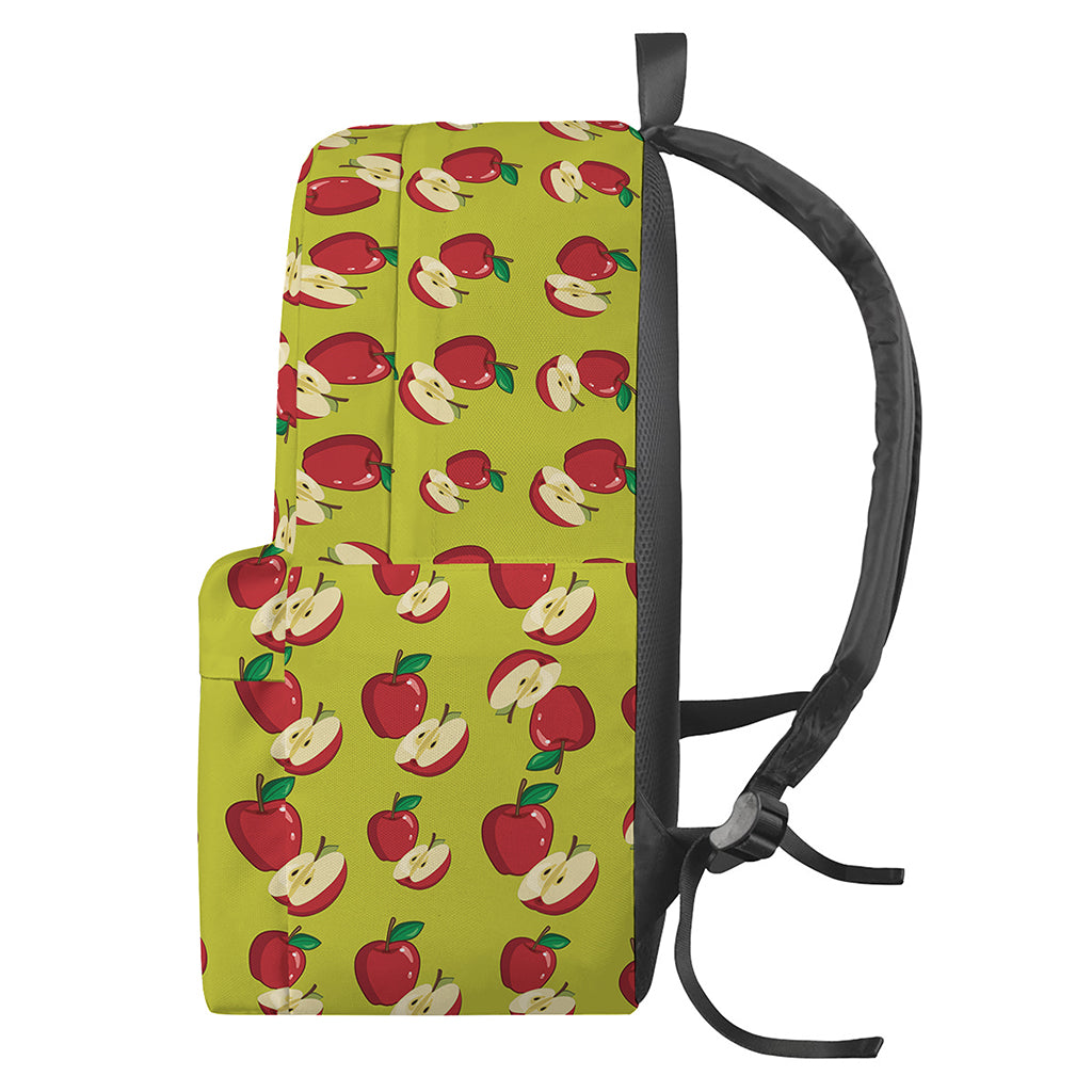 Red Apple Fruit Pattern Print Backpack