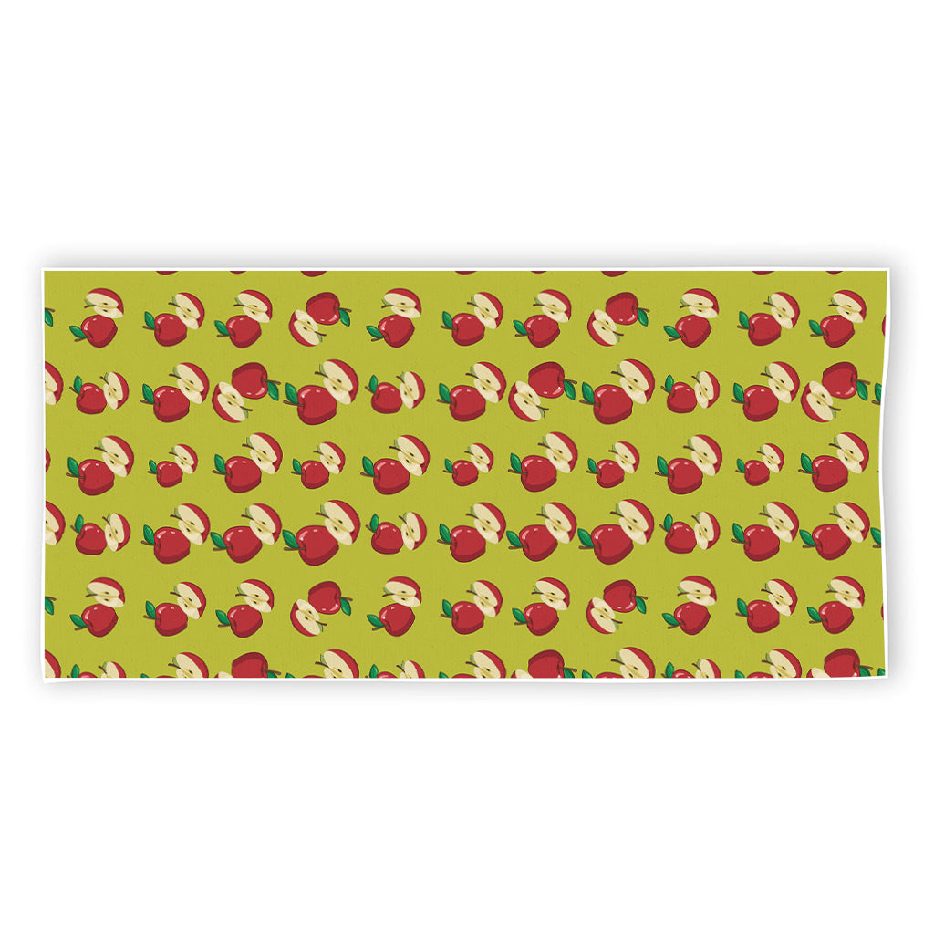Red Apple Fruit Pattern Print Beach Towel