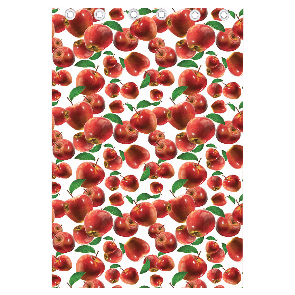 Red Apple Pattern Print Curtain