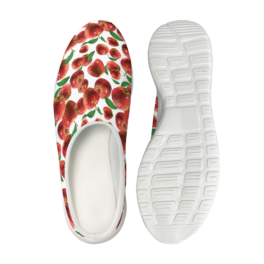 Red Apple Pattern Print Mesh Casual Shoes