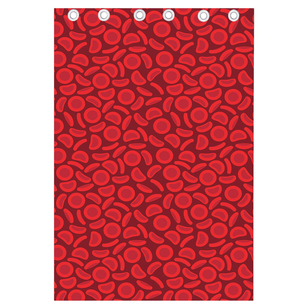 Red Blood Cells Pattern Print Curtain