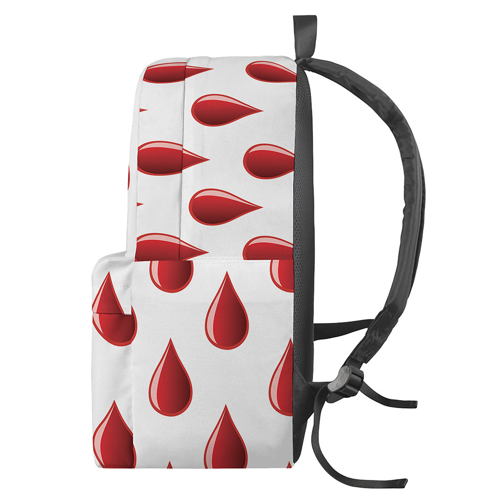 Red Blood Drop Pattern Print Backpack