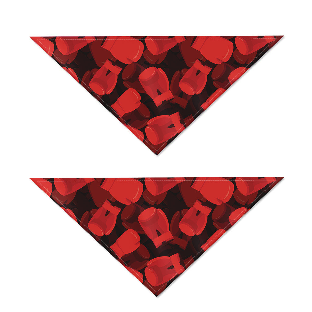 Red Boxing Gloves Pattern Print Dog Bandana