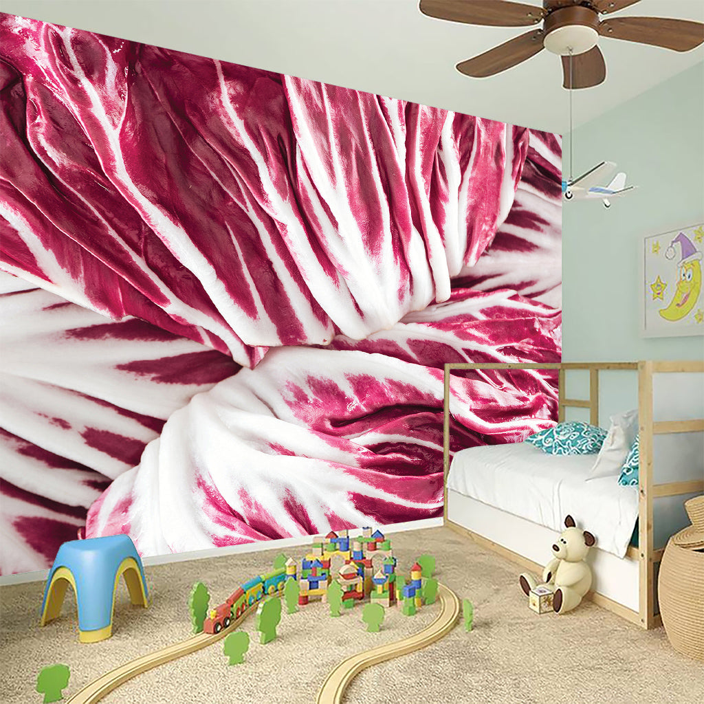 Red Cabbage Leaves Print Wall Sticker