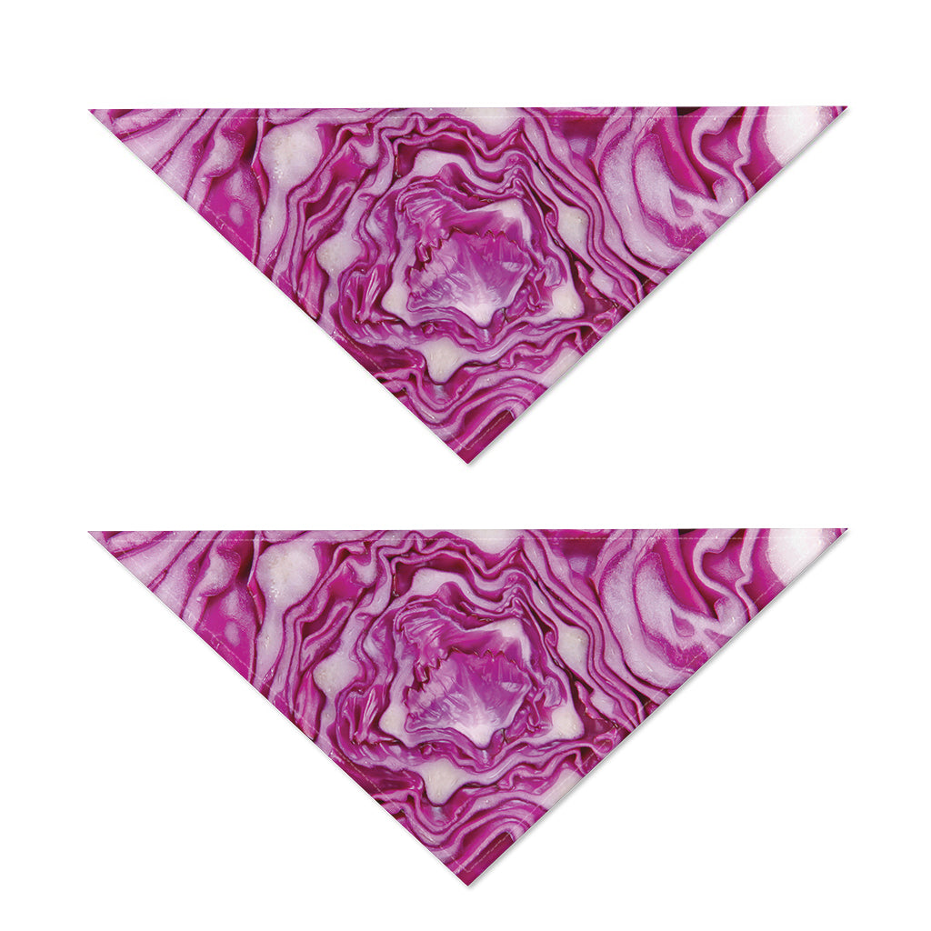 Red Cabbage Print Dog Bandana