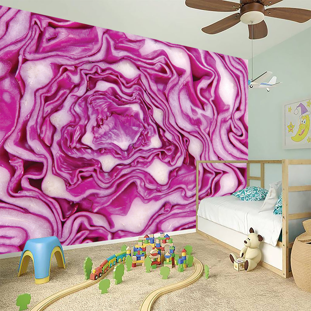 Red Cabbage Print Wall Sticker