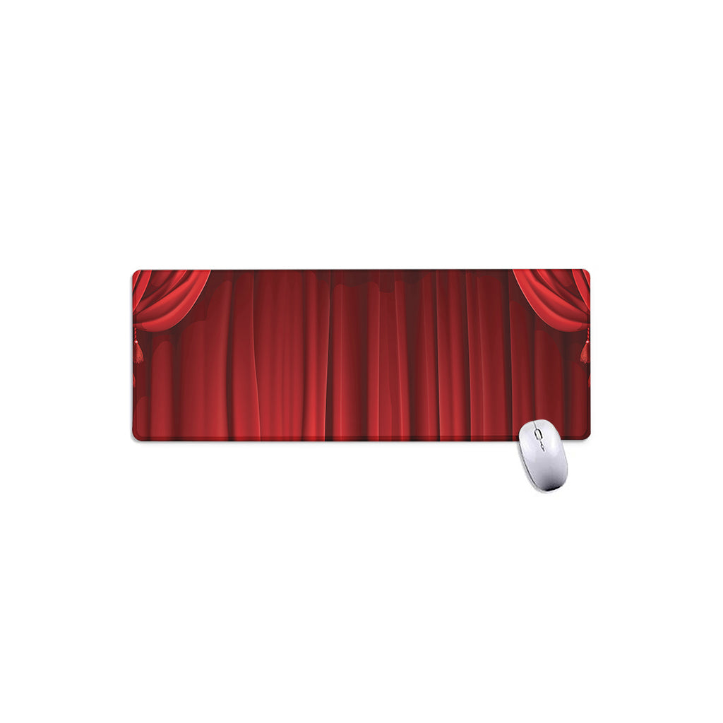 Red Curtain Theater Print Extended Mouse Pad