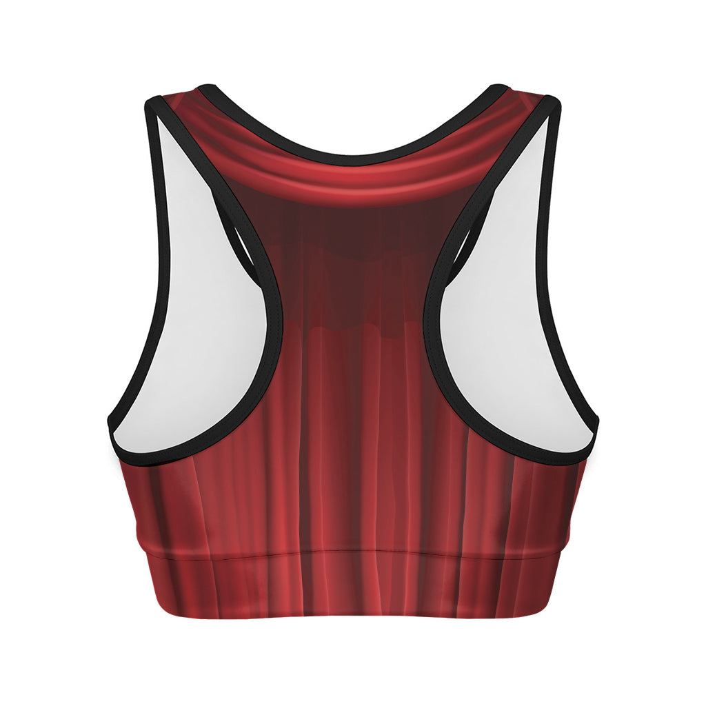 Red Curtain Theater Print Women's Sports Bra