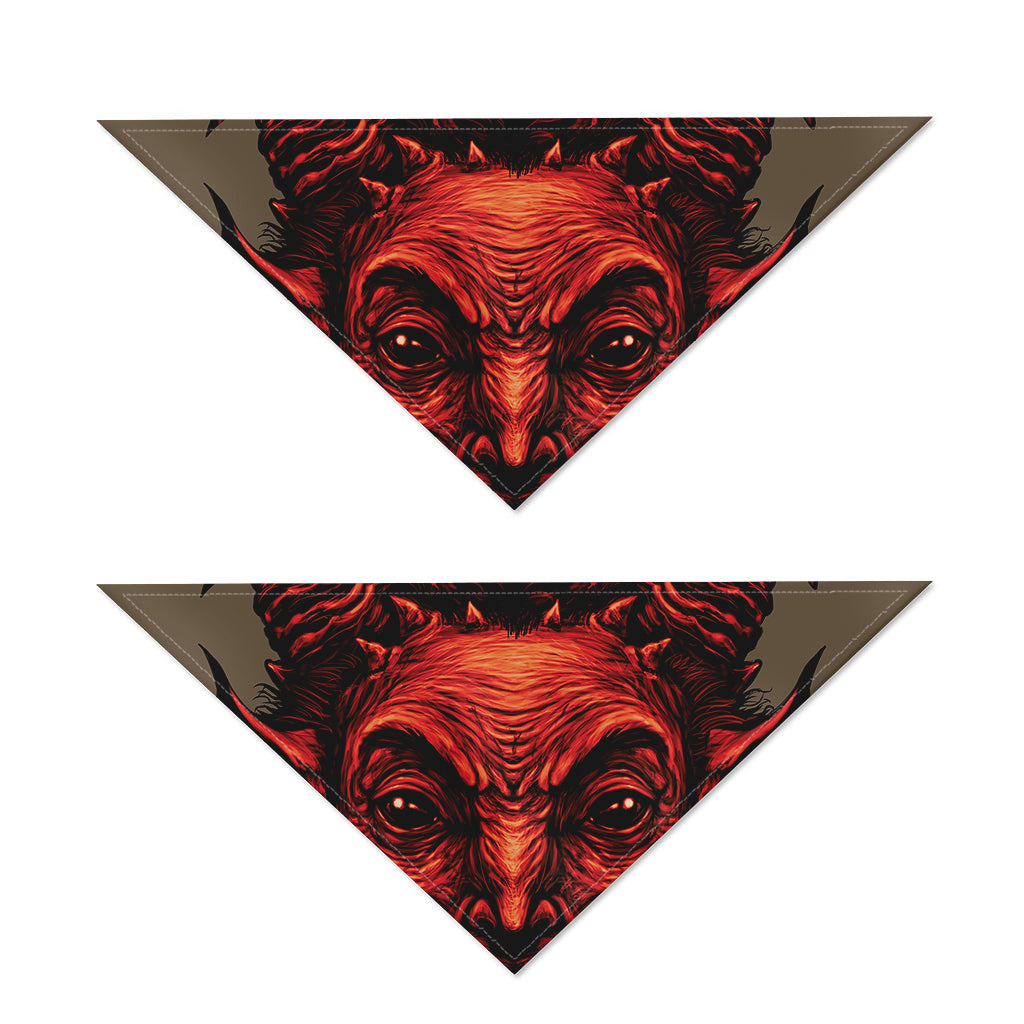 Red Devil Satan Print Dog Bandana