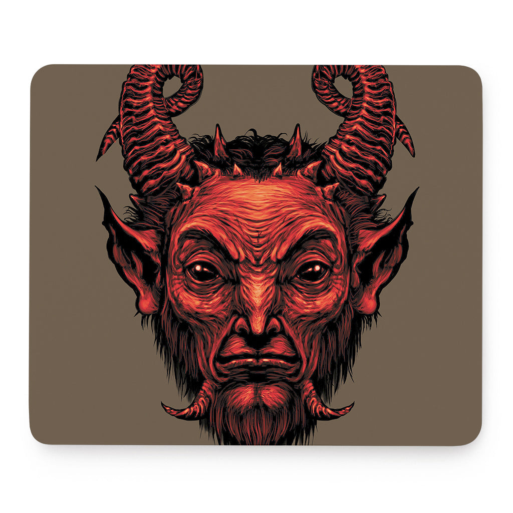 Red Devil Satan Print Mouse Pad