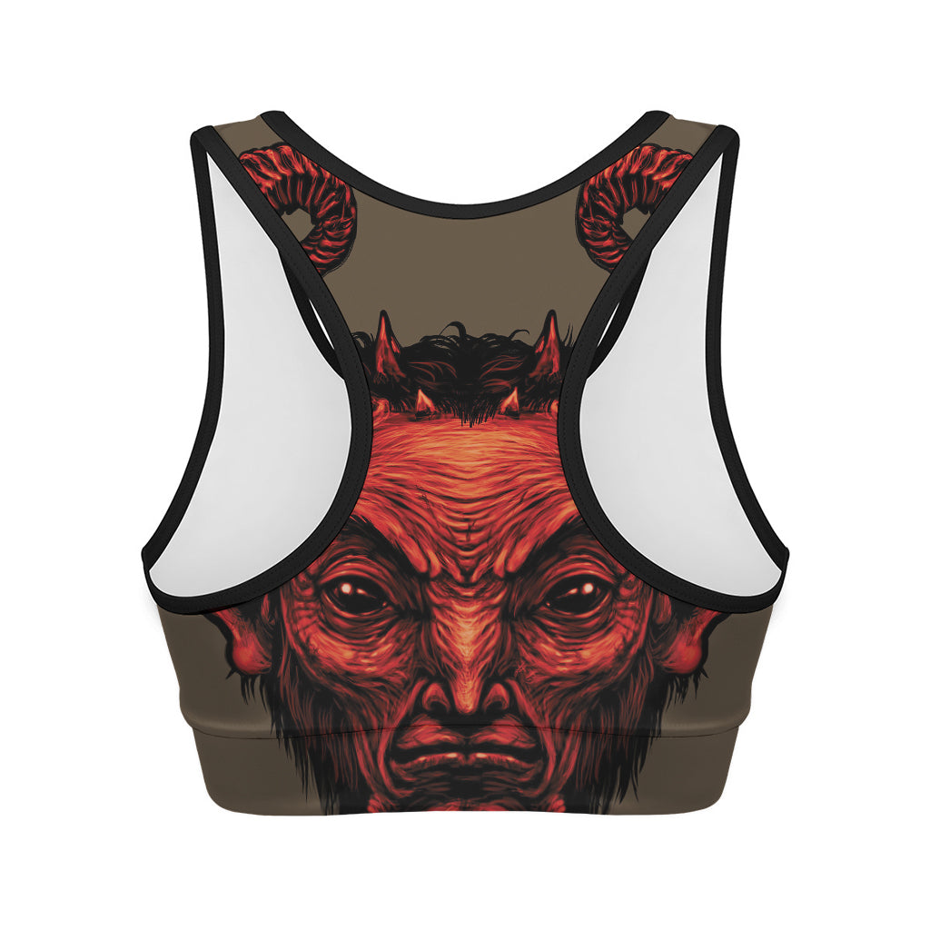 Red Devil Satan Print Women's Sports Bra