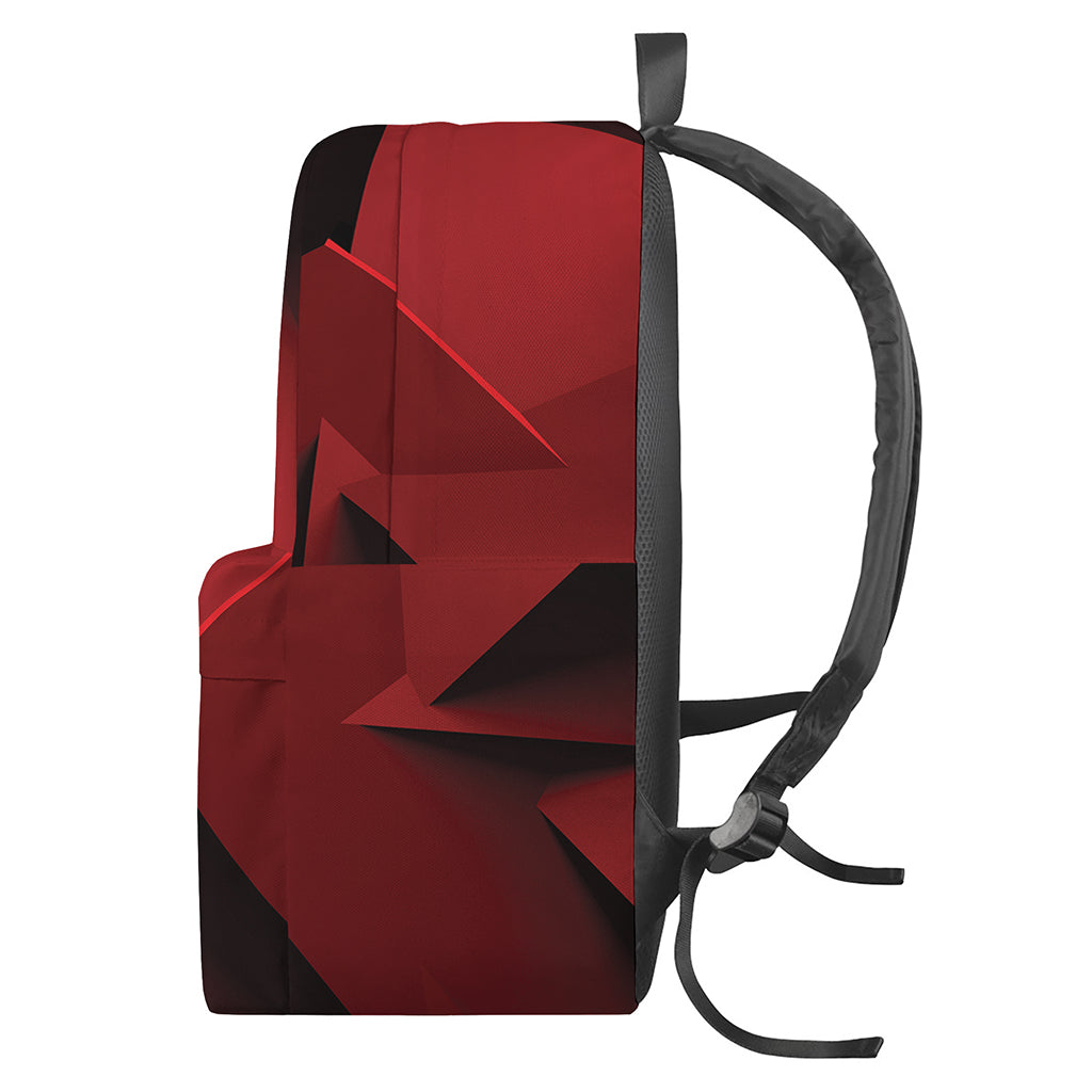 Red Geometric Print Backpack