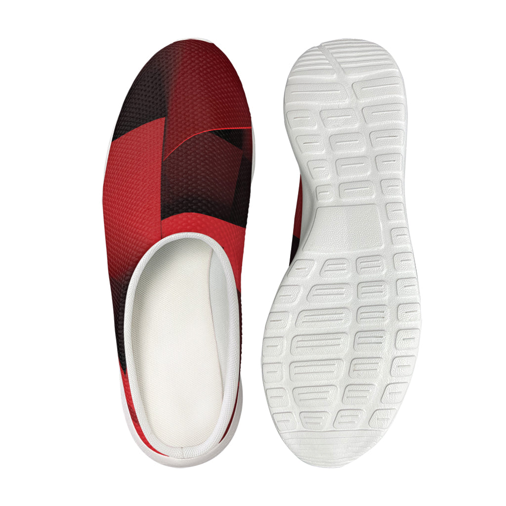 Red Geometric Print Mesh Casual Shoes