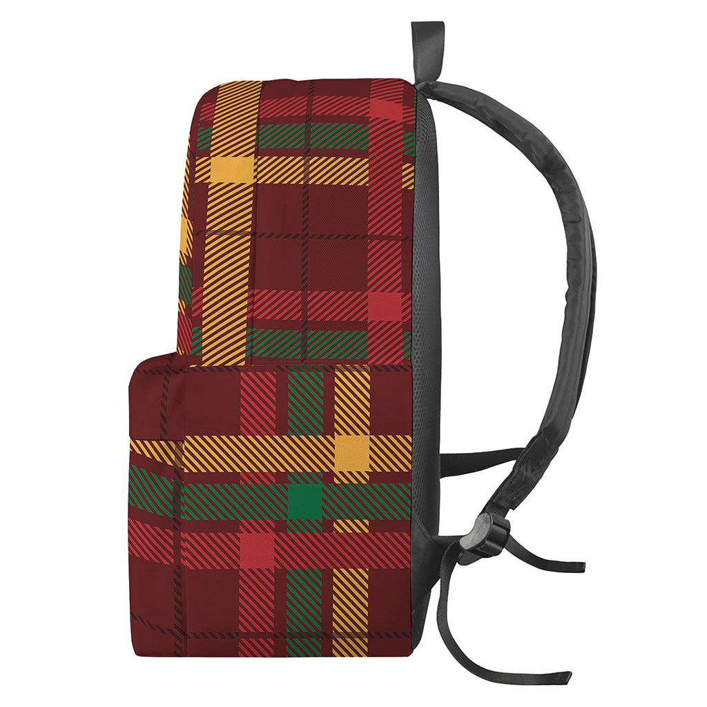 Red Green And Yellow Stewart Print Backpack