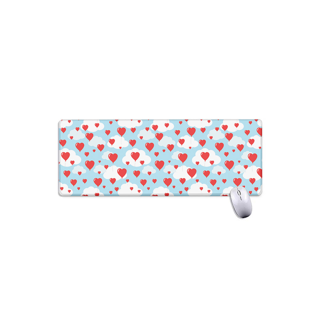Red Heart Balloon Pattern Print Extended Mouse Pad