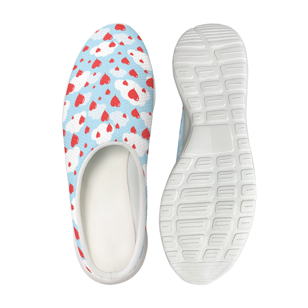 Red Heart Balloon Pattern Print Mesh Casual Shoes