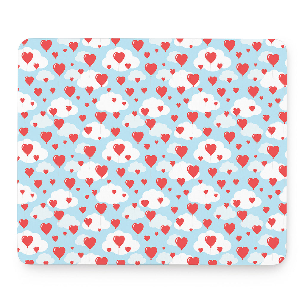 Red Heart Balloon Pattern Print Mouse Pad