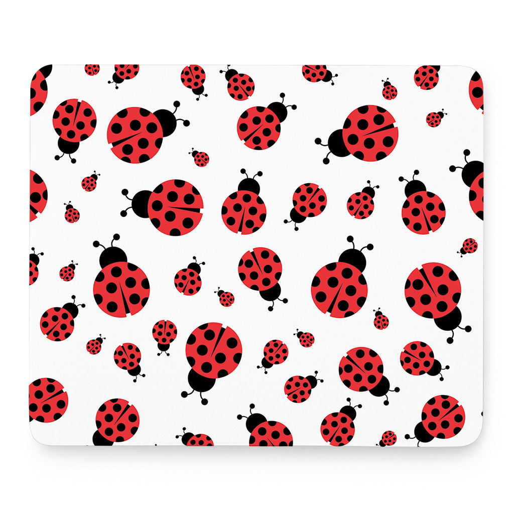 Red Ladybug Pattern Print Mouse Pad