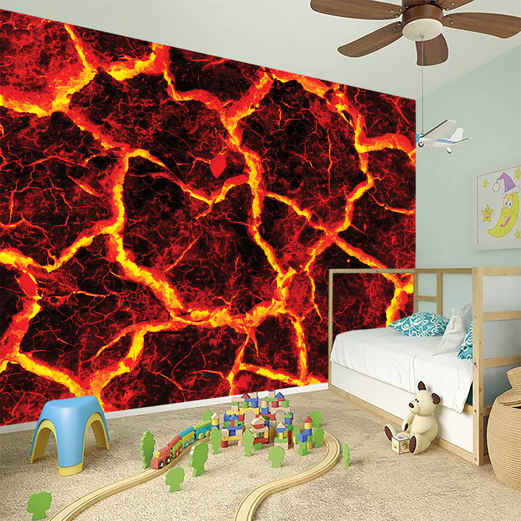 Red Lava Print Wall Sticker
