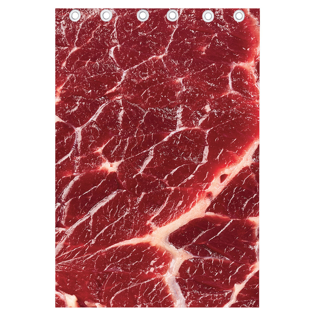 Red Meat Print Curtain