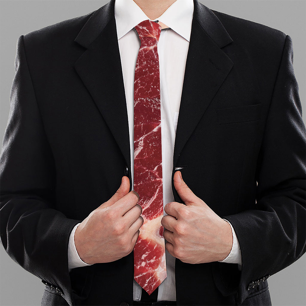 Red Meat Print Necktie