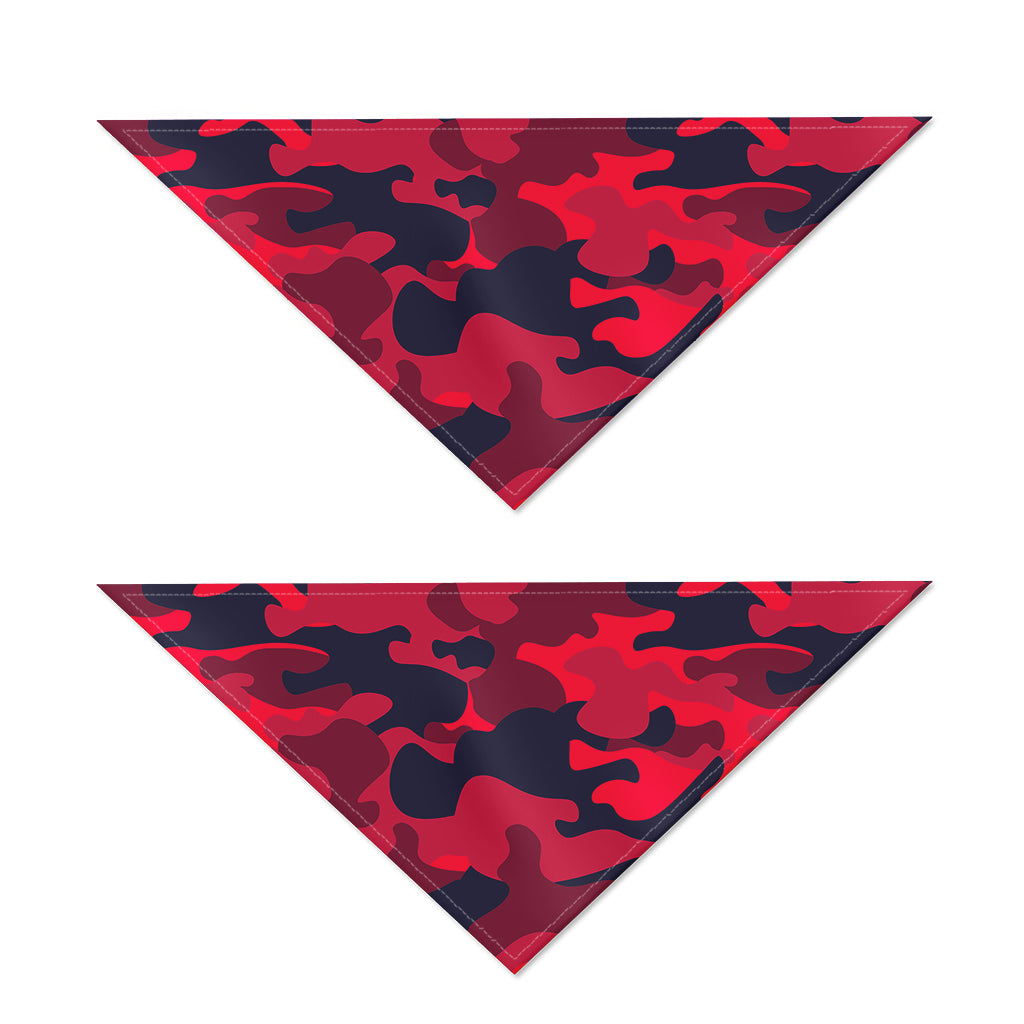 Red Pink And Black Camouflage Print Dog Bandana