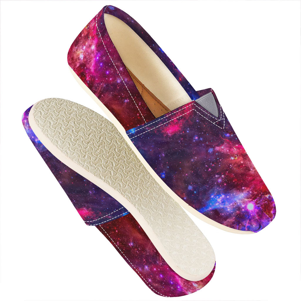 Red Purple Nebula Galaxy Space Print Casual Shoes