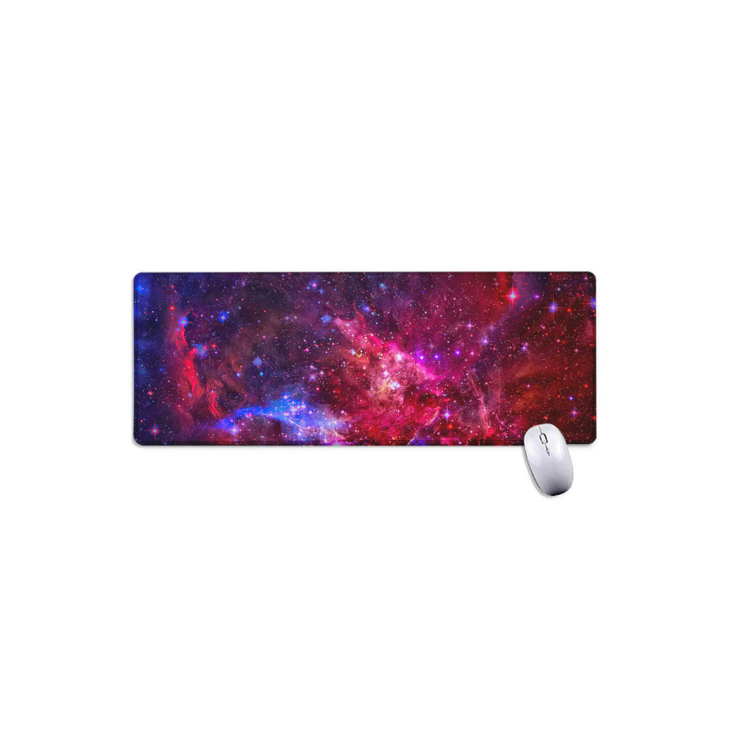 Red Purple Nebula Galaxy Space Print Extended Mouse Pad