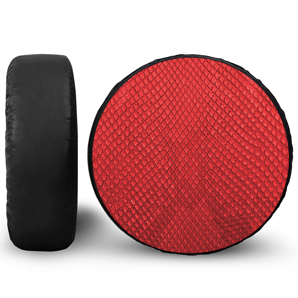 Red Python Snakeskin Print Tire Cover