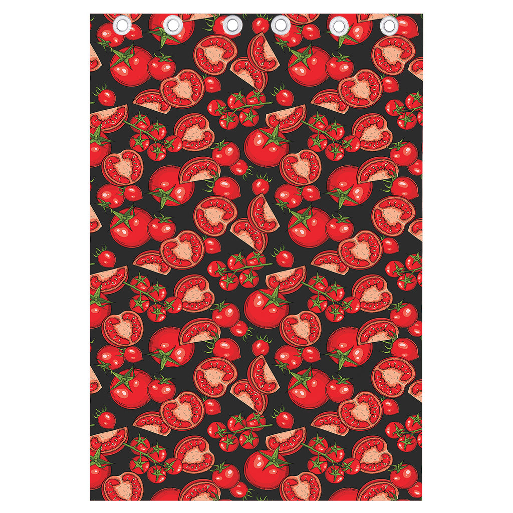 Red Ripe Tomatoes Pattern Print Curtain