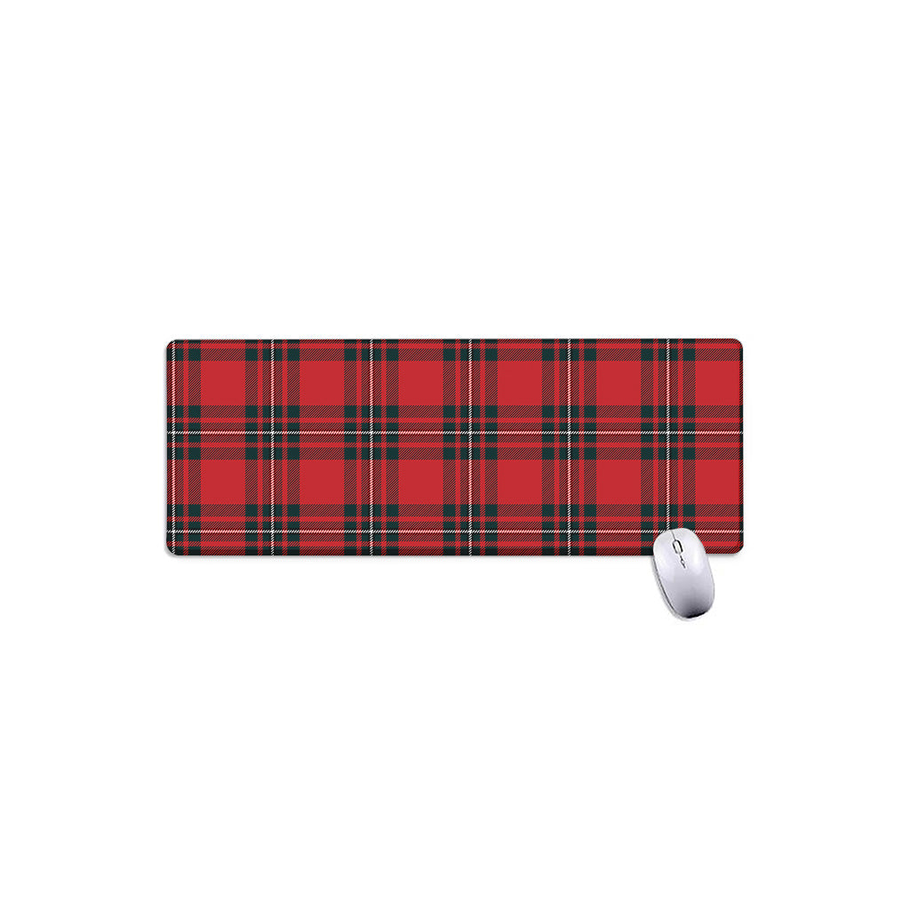 Red Scottish Tartan Pattern Print Extended Mouse Pad
