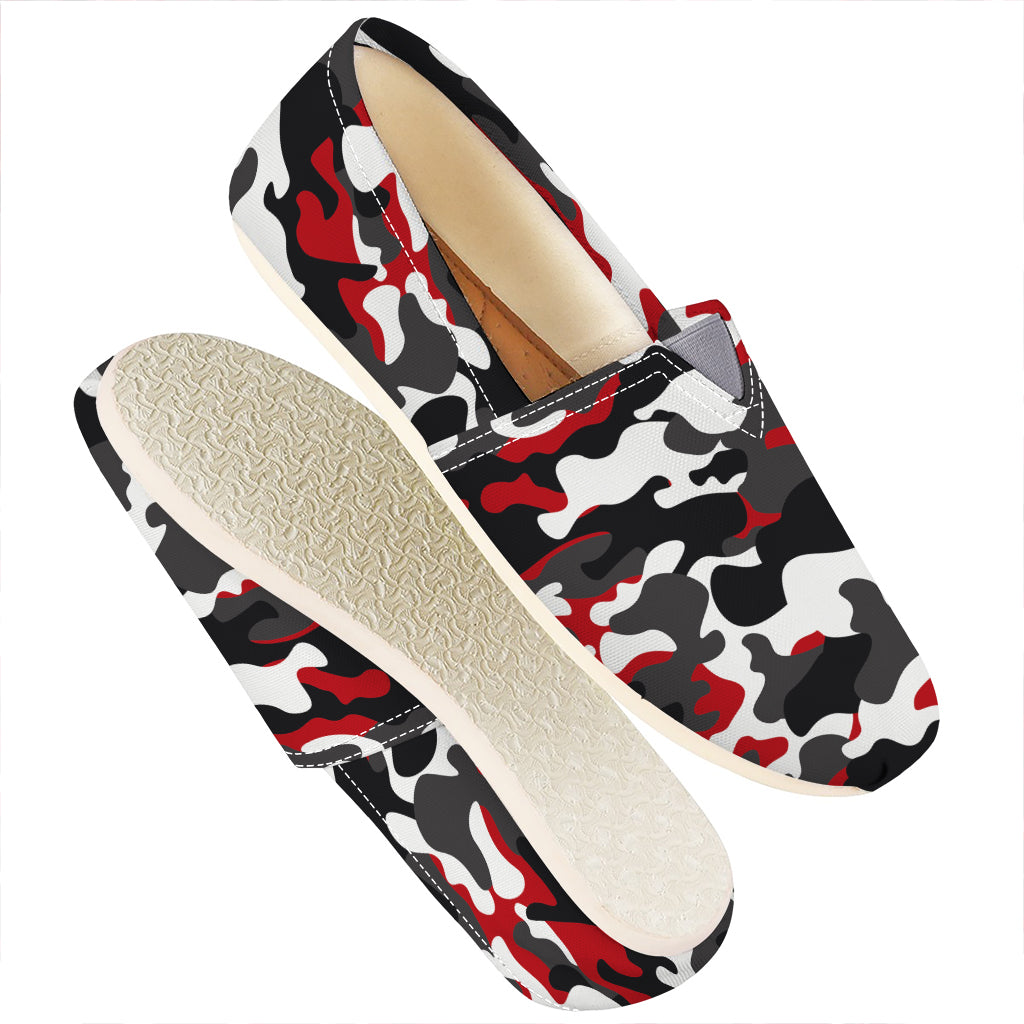 Red Snow Camouflage Print Casual Shoes
